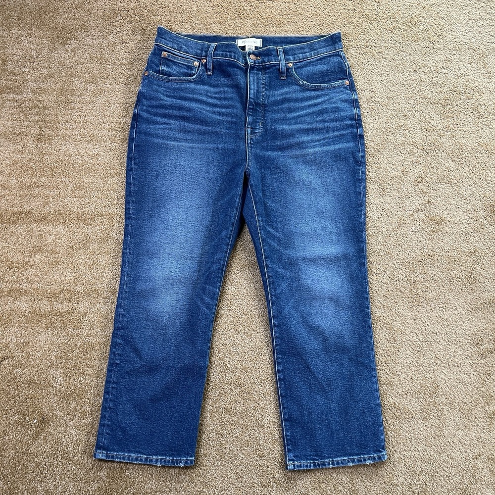 Madewell Dark Blue Slim Demi-Bootcut Jeans
